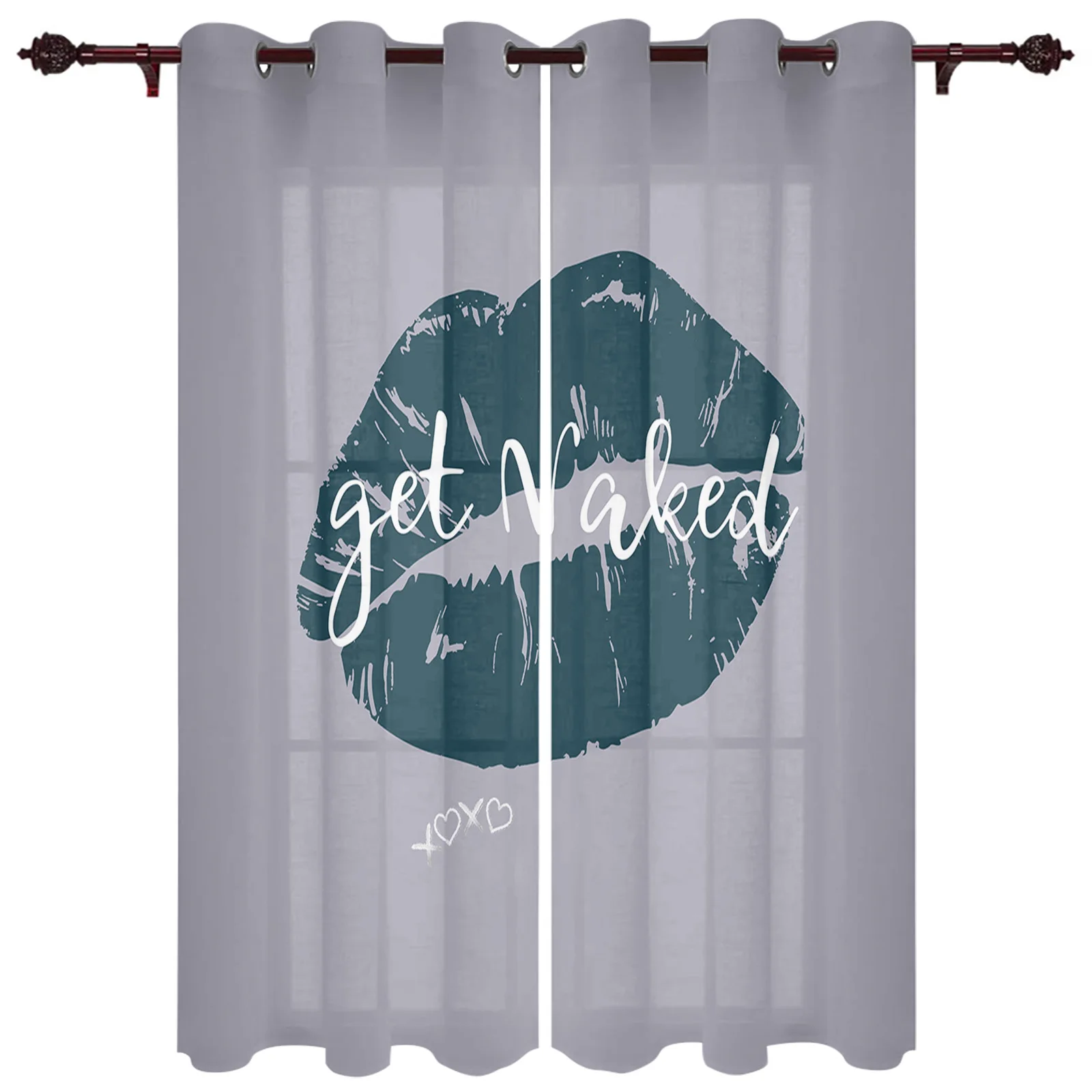 Sexy Lips Graffiti Lip Print Large Curtains For Living Room Window Curtain Bedroom Kitchen Balcony Gazebo Curtain Room Divider