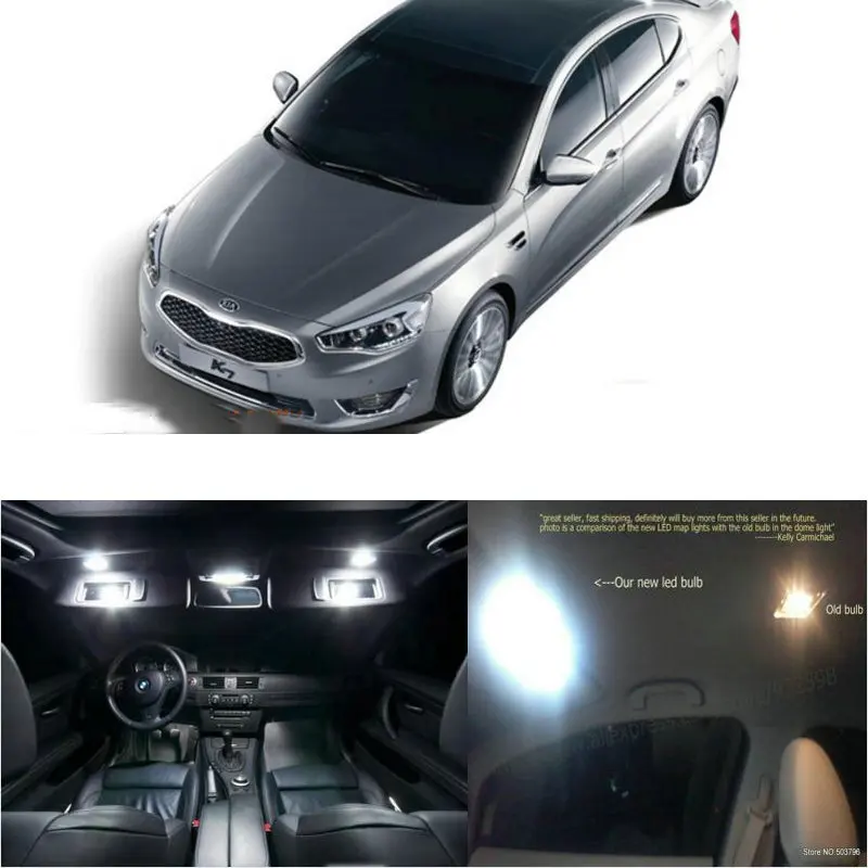 

12 шт., Автомобильные светодиодные лампы для салона kia k7 2013