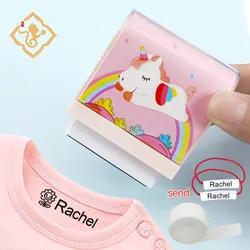 Custom-Made Stempel Baby Jungen Mädchen DIY Spielzeug Für Kinder Angepasst Aufkleber Name Dichtung Student Kleidung Kapitel Keine Verblassen sicherheit