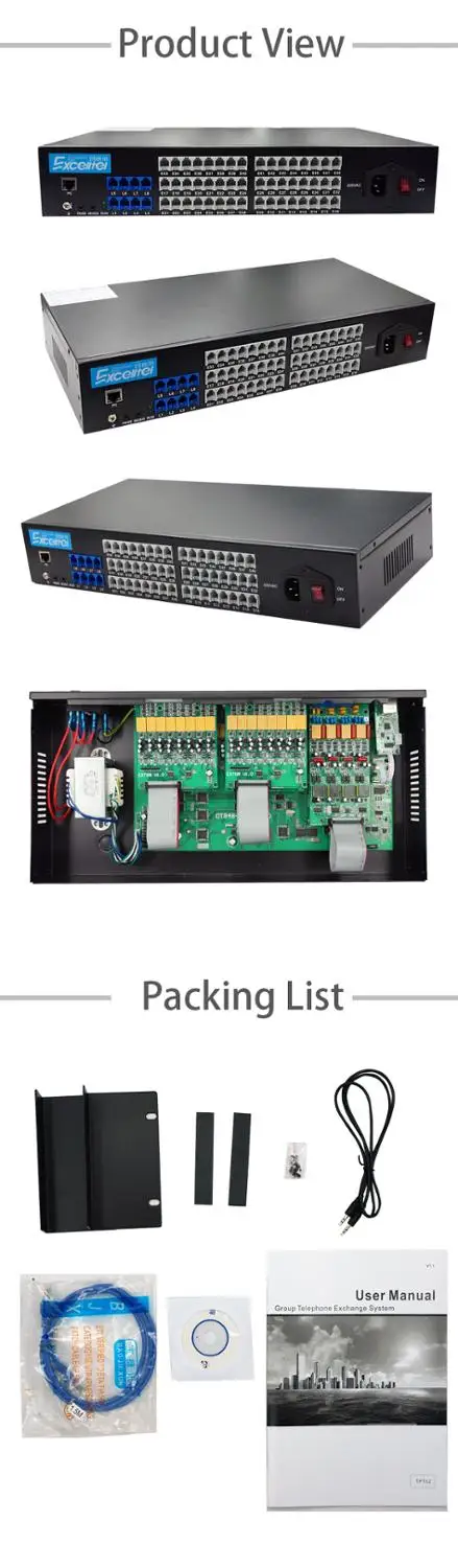 Imagem -06 - Excelente pç de Telefone Mais Vendidos Econômico com Rack Montável Sistema de Fiação Fácil Pbx