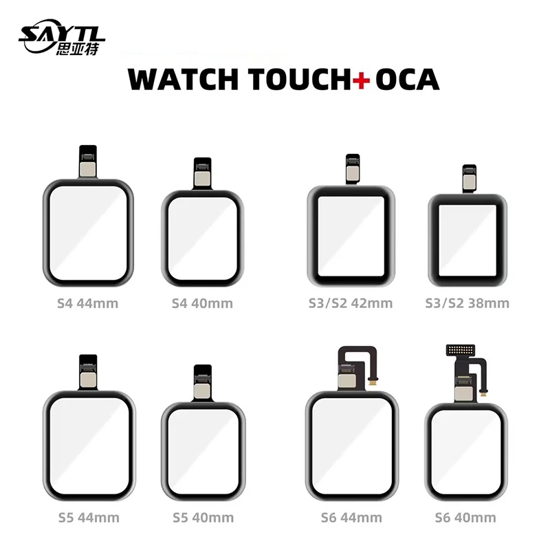 Touch Screen Digitizer Glass For Apple Watch Series 38/40/42/44mm Glass Lens Panel For iWatch 2/3/4/5/6 Touch Glass Replacement