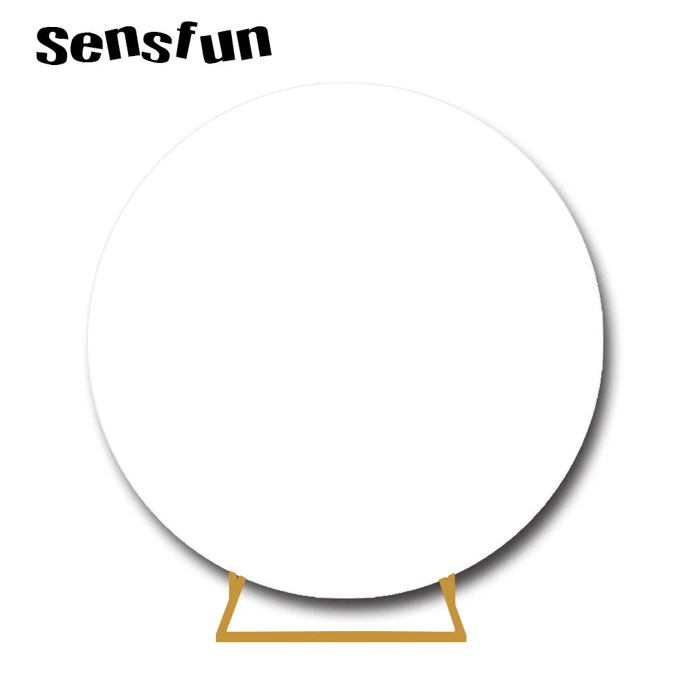 Sensfun Pure Light Pink Baby Shower Round Circle Backdrop For Photography Girs Newborn 1st Birthday Party Backgrounds Photocall