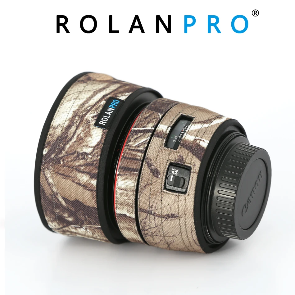 

ROLANPRO Lens Camouflage Coat Rain Cover for Canon EF 50mm f1.2L USM Lens Protective Sleeve For Canon SLR camera Lens Coat