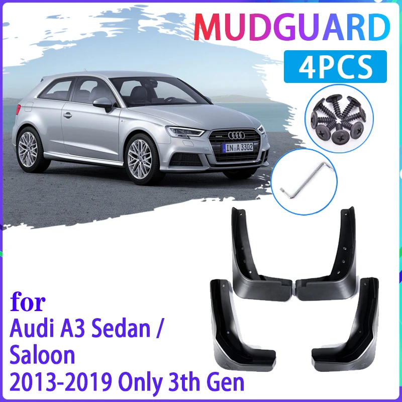 Car Mud Flapsfor Audi A3 Sedan Saloon 2013~2019 2014 2015 2016 2017 2018 Mudguard Splash Guards Fender Mudflaps Auto Accessories