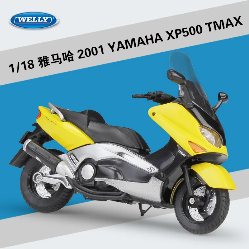 ويلي 1:18 ياماها XP500 TMAX 2001 خليط معدني معدني على شكل دييكاست مجموعة أدوات الدراجة النارية عرض مجموعات ألعاب هدية للأولاد الكبار #5