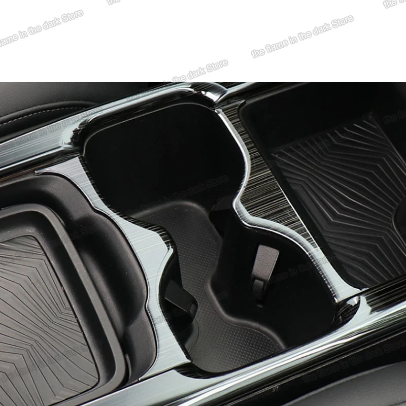 Car center cup holder frame Trim for Honda CRV CR-V 2017 2018 2019 2020 2021 Interior Accessory detail styling 2022 carbon fiber