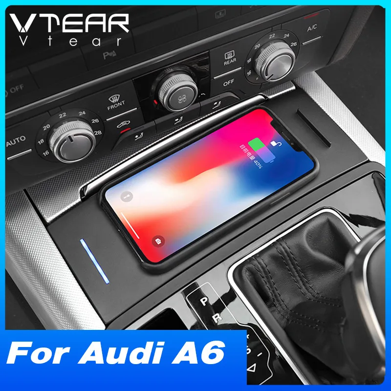 

For Audi A6 C7 Rs6 A7 2012-2018 Car Wireless Charging Phone Charger Phone Holder Charging Panel Plate Accessories For Iphone