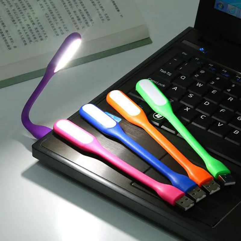 LED USB Light Protable Mini Flexible Book Lamp Bendable Laptop PC Reading Lights Power Bank Keyboard Accessories USB Night Lamp