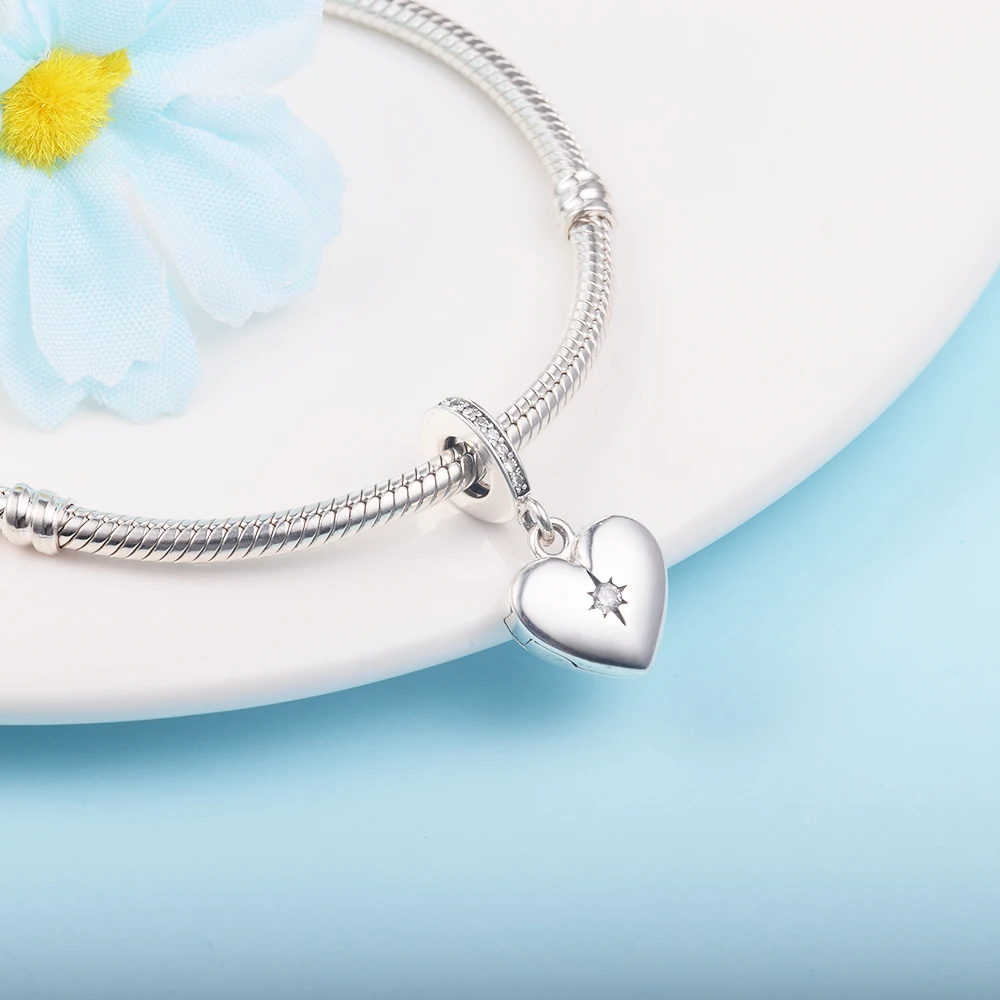 2021 Autumn New Valentine's Day Sterling Silver Beads Jewelry Fits Original Snake Chain Bracelets Pendant Woman DIY S925 Charms