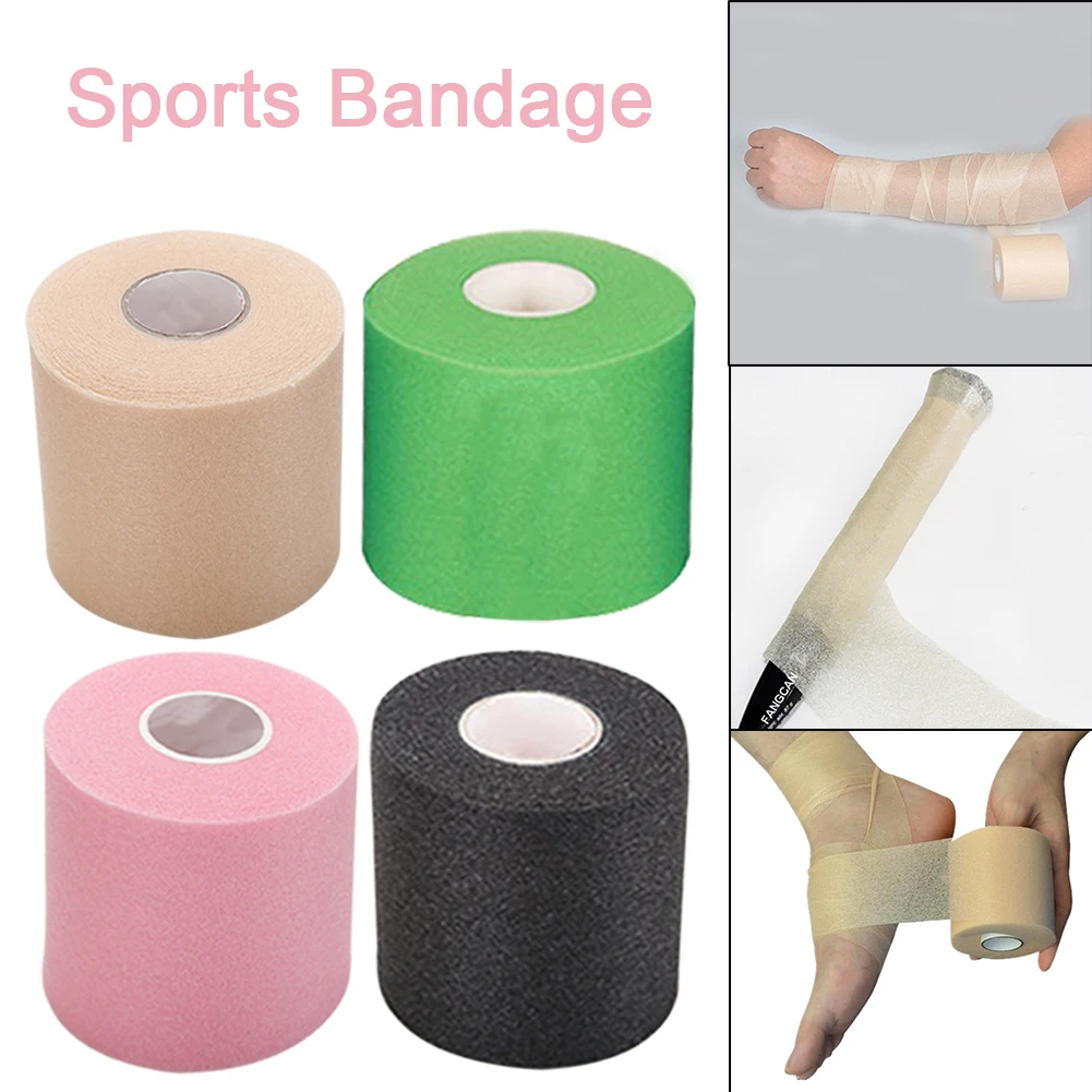 1-Roll 7cm*27.5m Sports Elastic Waterproof Foam Backing Bandage Wrapping Tape For Sports Sprain  First Aid Kit