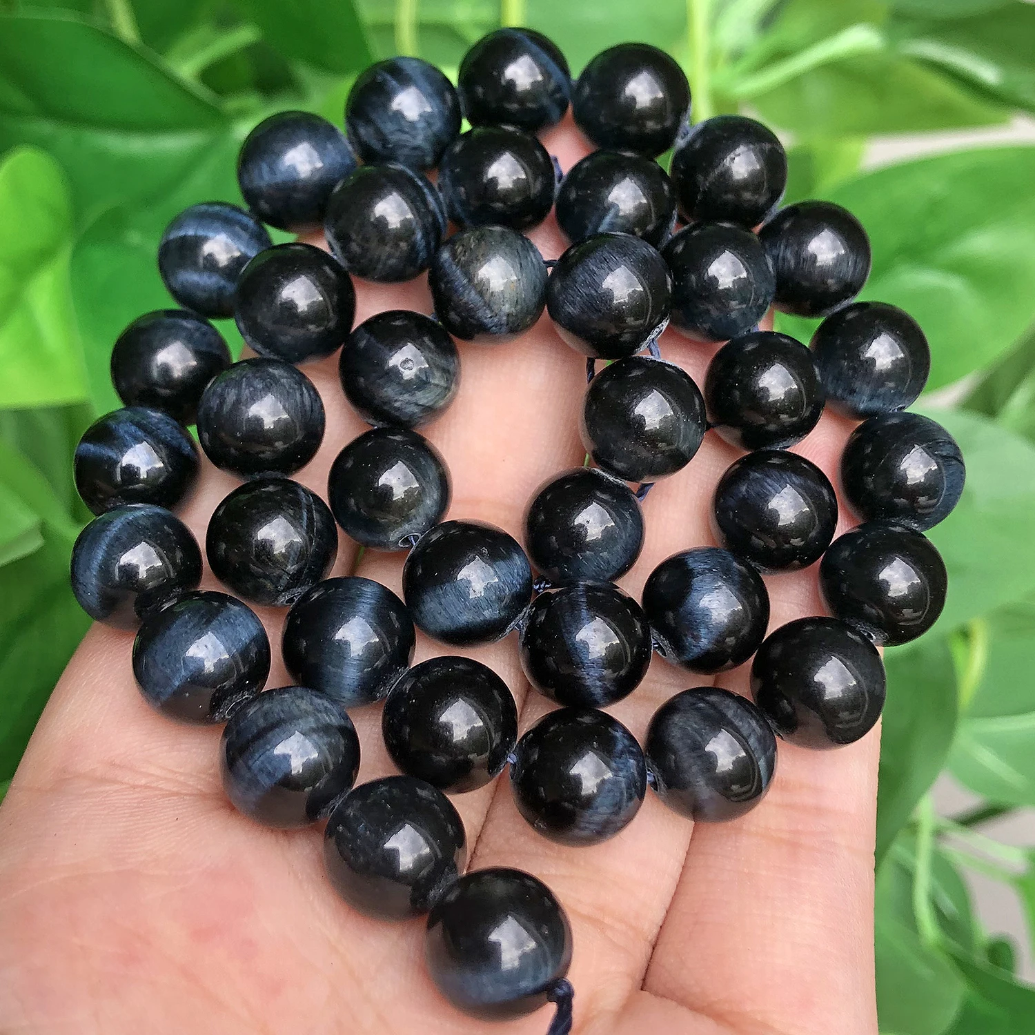 Wholesale 4/6/8/10/12mm Natural Black Blue Tiger Eye Stone Beads Round Loose Spacer Beads For Jewelry Making Diy Bracelet