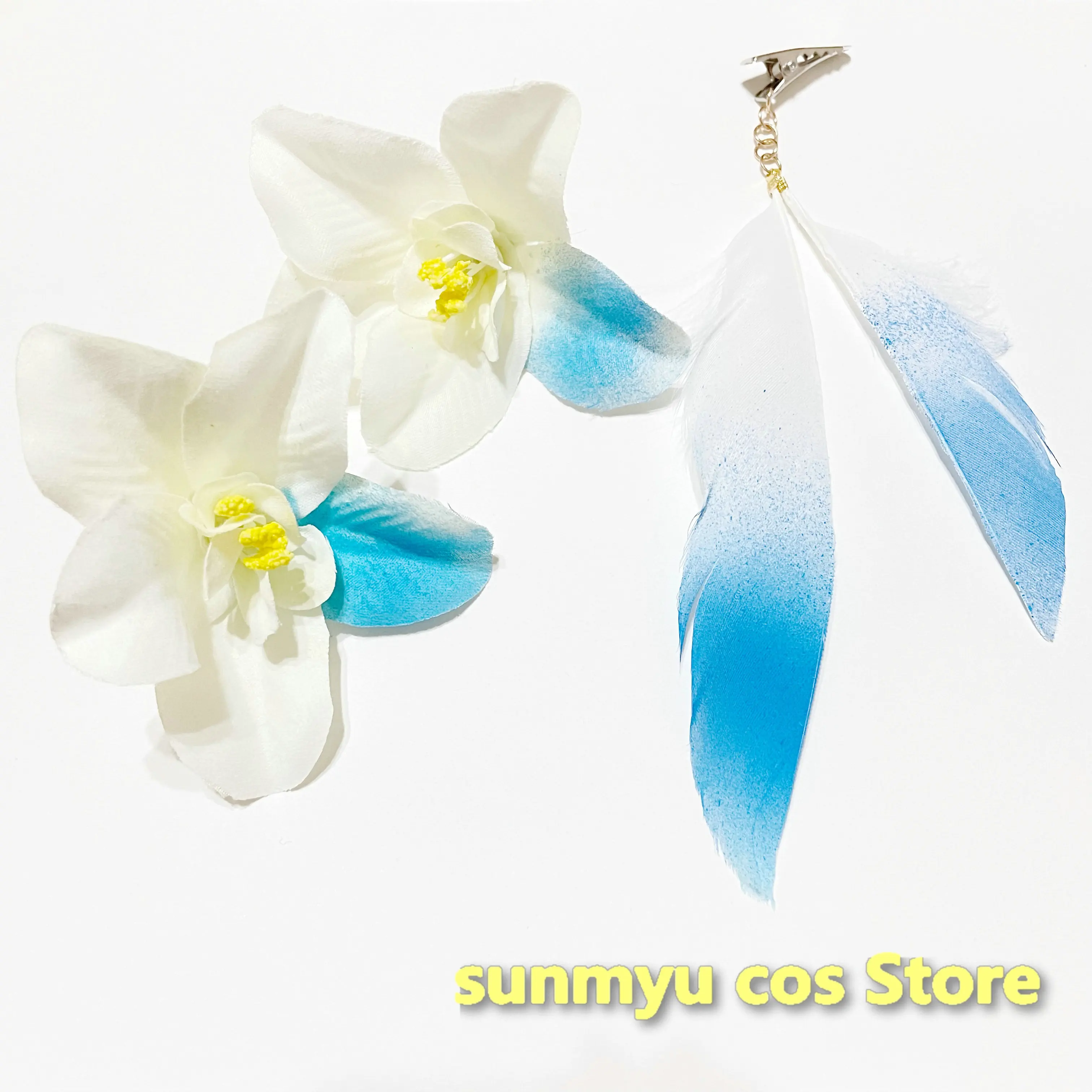 

New Game Genshin Impact Traveller Lumine Flower Hairpin Cosplay Costume Headwear Hair Clip Props Halloween Carnival Accessories