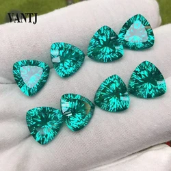 VANTJ Yttrium Aluminium Garnet YAG Loose Gemstone Created Tourmaline Paraiba Tri Cut for Silver Gold Women Jewelry Party Gift