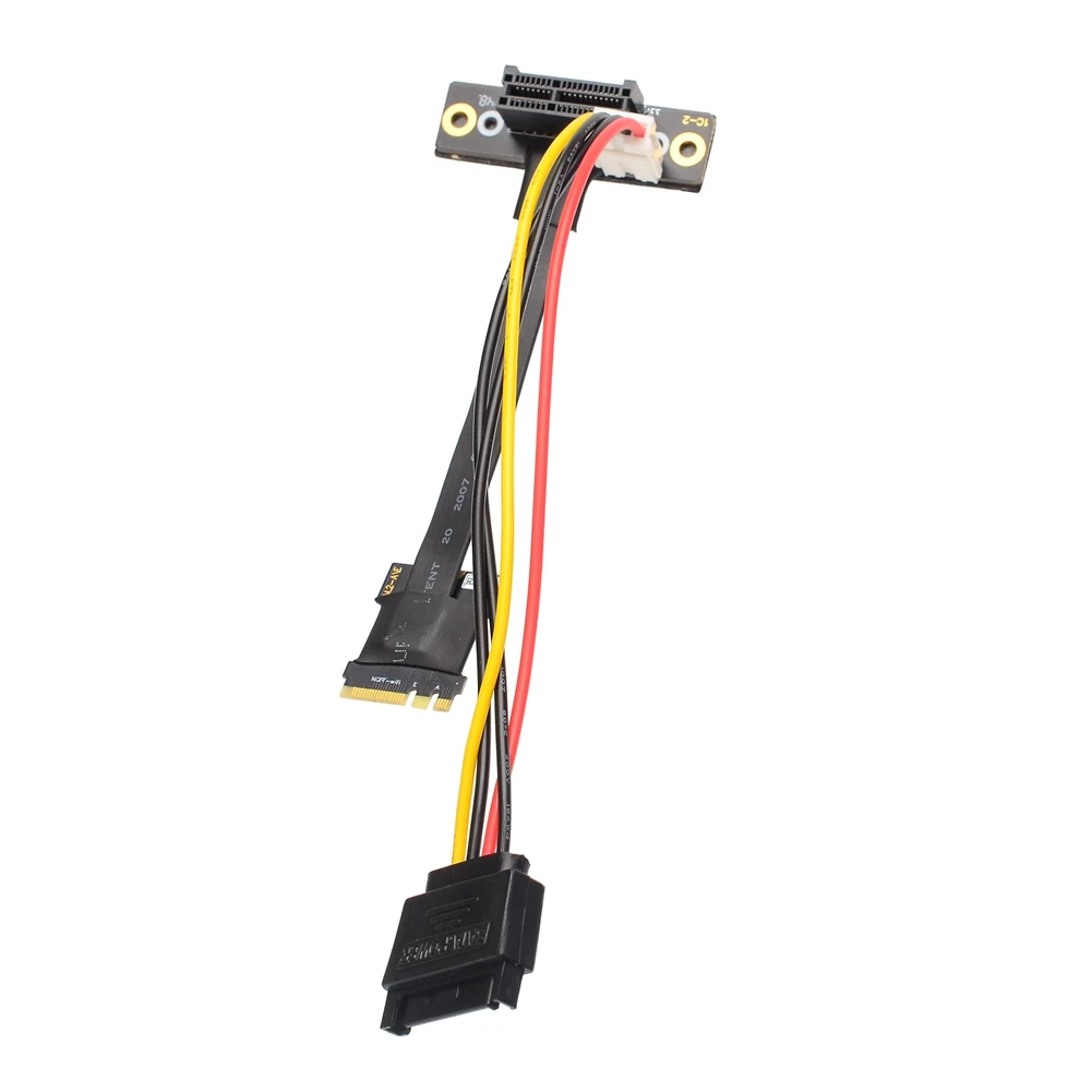 PCI-E NGFF M.2 A/E Key to PCIe 3.0 X1 Extension Extender Cable Angled PCI-Express Customized Lengths 5CM to 50CM