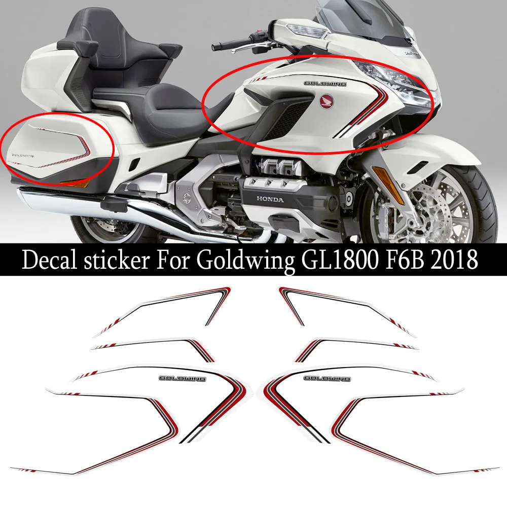 

Motorcycle Tank Pad GL 1800 Touring Sticker Decal Kit Case For HONDA Goldwing GL1800 F6B Protector Fairing Fender 2018+up