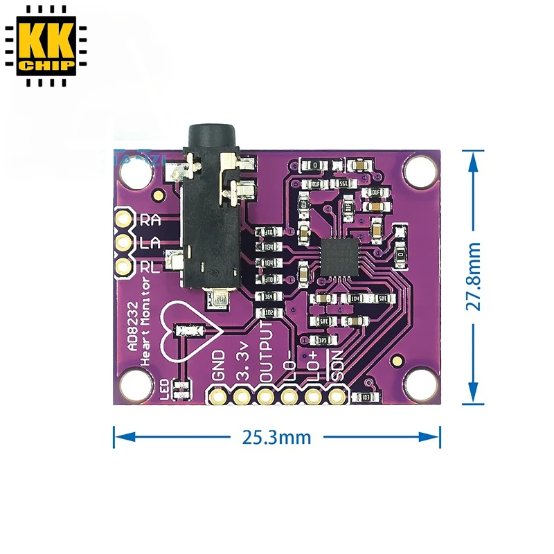 Moniteur de fréquence cardiaque ECG AD8232, mesure physiologique, Module de capteur de pouls, simple plomb, Kit de bricolage pour Arduino
