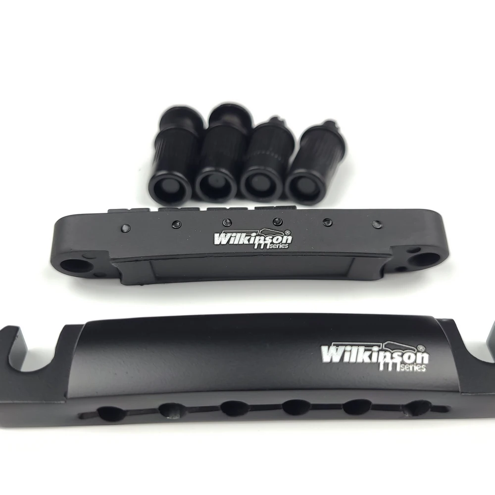 Original Wilkinson Black Tune-O-Matic Style Electric Guitar Bridge For LP SG Guitar WOGT1+WOGB2