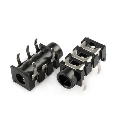 10Pcs PJ313 3.5mm 5Pin 6Pin Stereo Headphone Audio Jack Earphone Socket Audio Socket PJ-313 The 3 Section Of the 5 pin