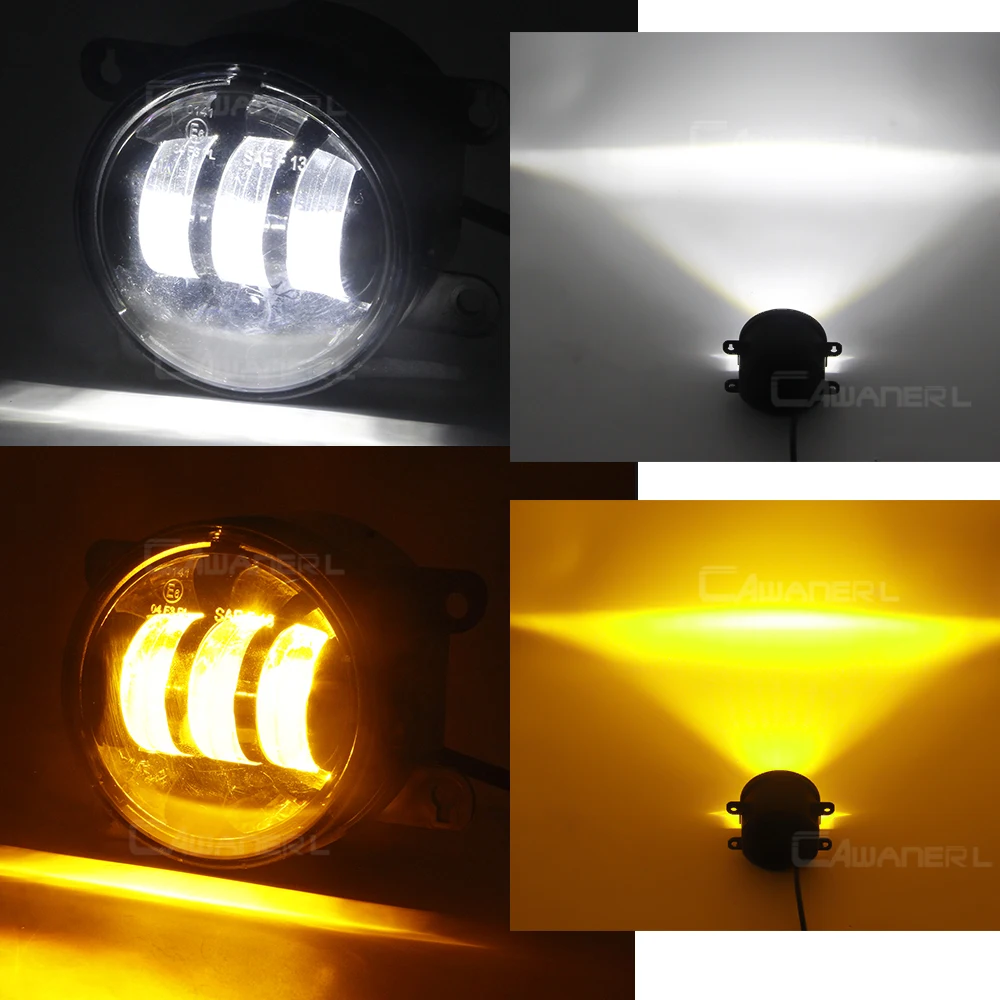2 x Car LED Fog Light Front Bumper Fog Lamp DRL 30W 6000LM For Renault Duster Clio Scenic Megane Twingo Kadjar Kwid Trafic Lodgy
