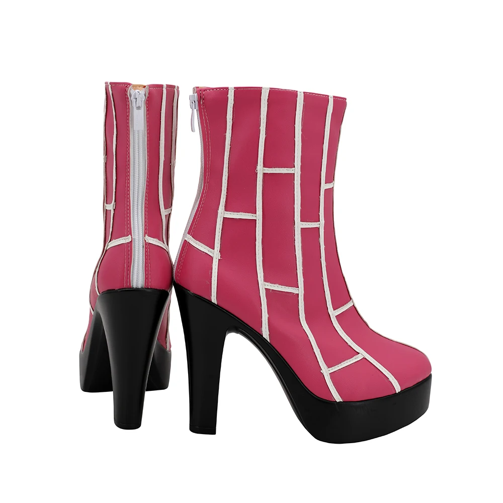 Trish Una Customized Short Boots Cosplay JoJo's Bizarre Adventure Trish Una Cosplay Shoes High Heel Boots