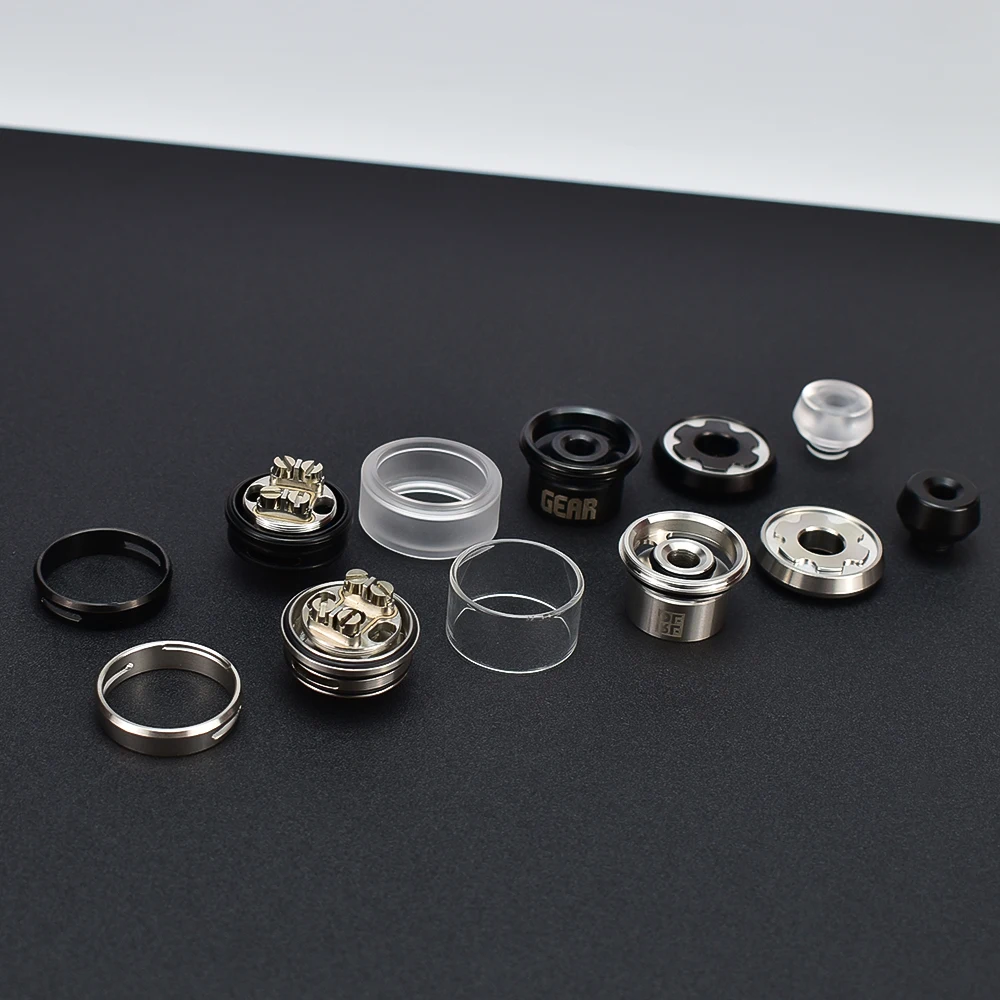 Tanque de engranaje RTA de 3,5 ML, atomizador reconstruible de una sola bobina, 24mm de diámetro, 316ss, 2,3 ml/3,5 ml de capacidad, vaporizador vs Zeus X Mesh RTA