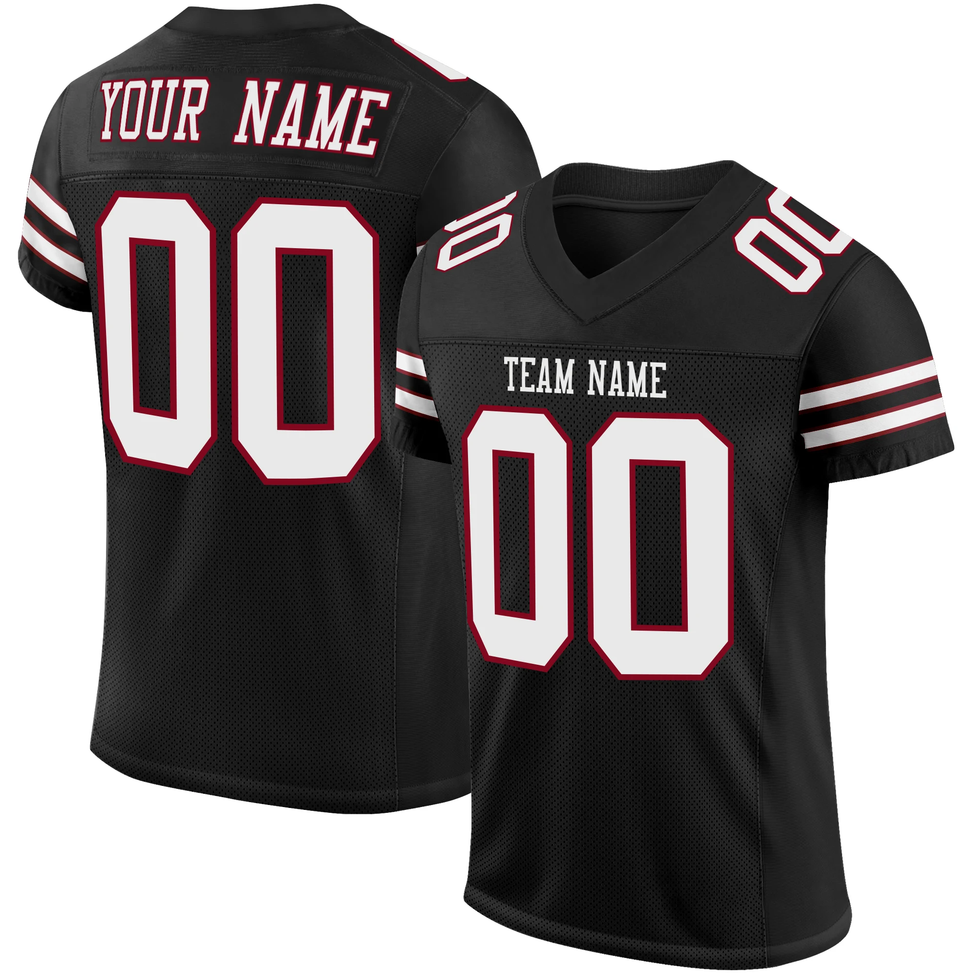 Custom Football Shirt Rugby Jersey Sublimation Printing Team Name Number Mesh Breathable American Football Jersey for Men/Youth