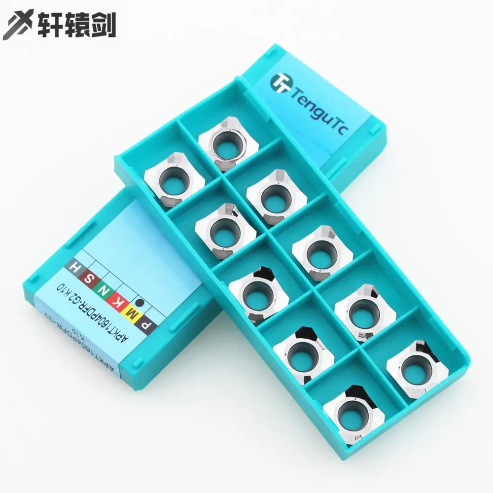 10PCS SEHT1204AFFN K10 Carbide End Milling Machine Inserts   Aluminum And Copper Tools
