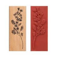 1PC 2024 New Vintage Grass Plants Stamps Wooden Rubber Standard Stamp DIY Sewing Stamping Scrapbooking Arts Crafts Home Decor