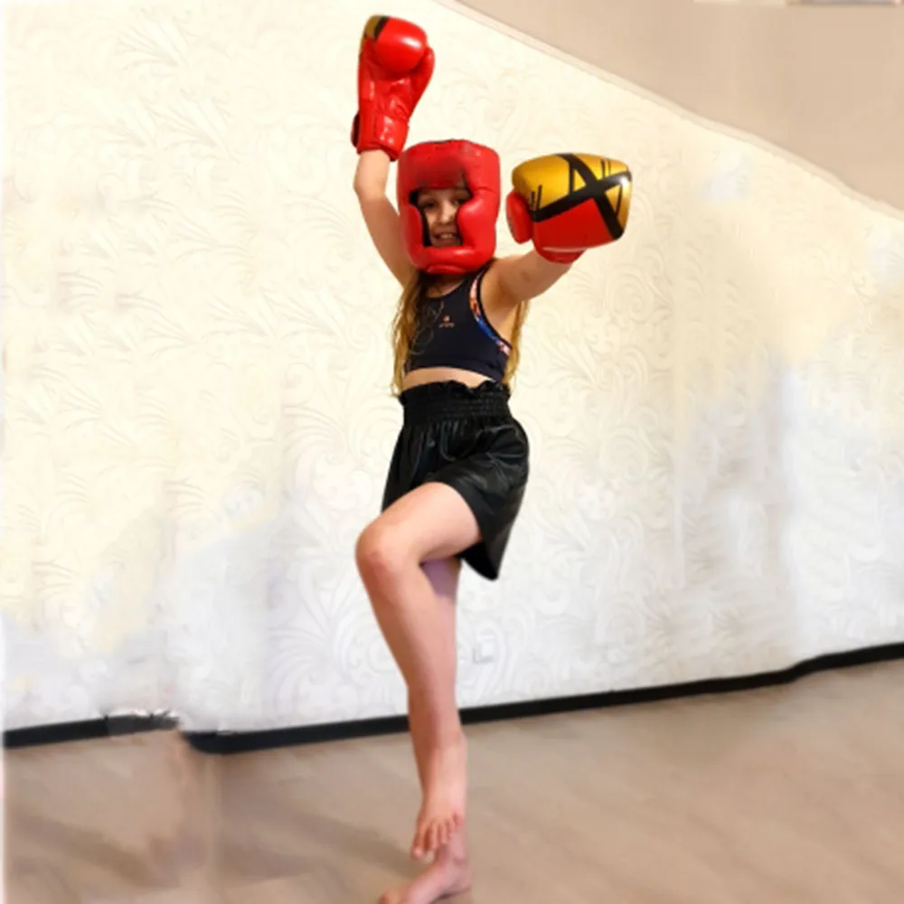 WorthWhile PU Kick Boxing Gloves Men Women Karate Muay Thai Guantes De Boxeo Free Fight MMA Sanda Training Adults Kids Equipment
