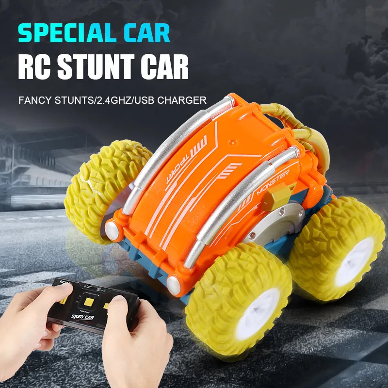 Mini RC Car Stunt Drift Radio Control Car Rock Roll 360 Degree Flip Toys Gift for Boys