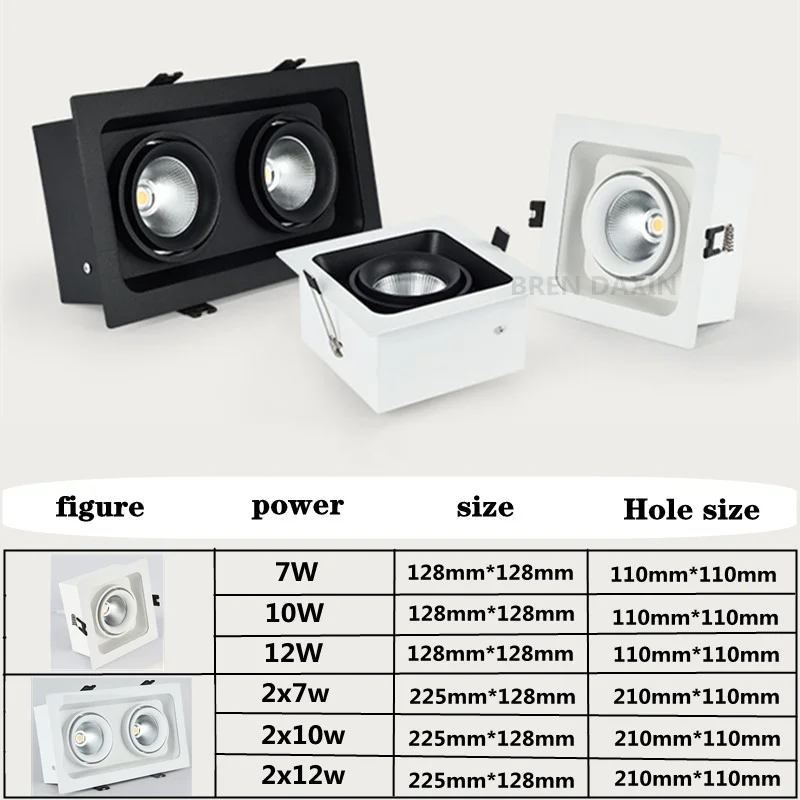 Imagem -06 - Luminária Led de Teto Regulável e Embutida Iluminação de Teto Interior Comercial para Sala e Quarto