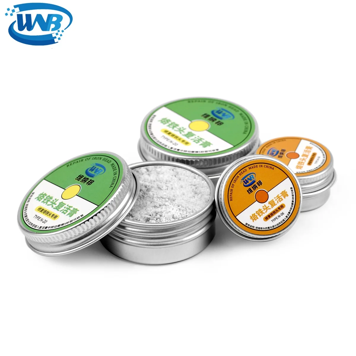 WNB Aluminum Alloy Box Electrical Soldering Iron Tip Refresher Clean Paste Resurrection Cream Cleaning Oxide Solder Repair Tool