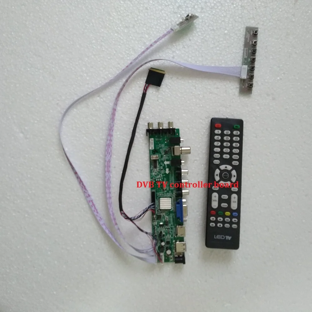 Imagem -02 - Jogo Remoto da Placa do Controlador do Sinal Digital Dvb 40pin Vga Avoirdupois Diodo Emissor de Luz Tevê Lvds Usb Hdmi 1366x768 N140bge-l33 14