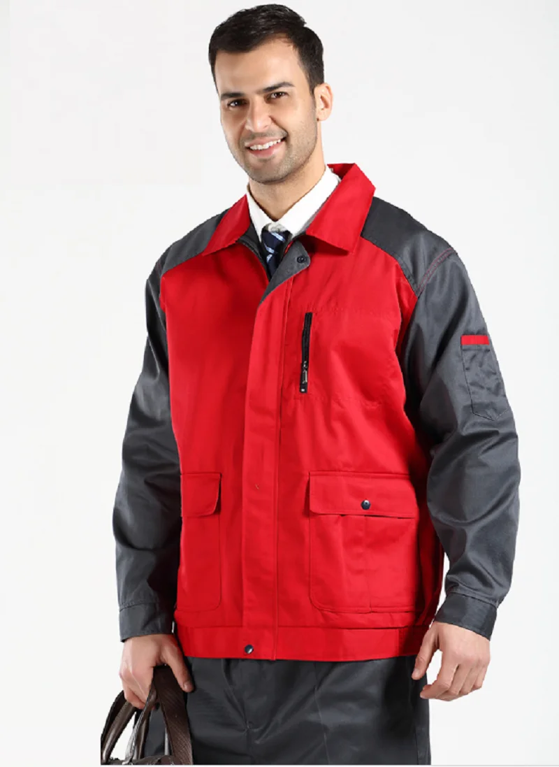 労働者の制服長袖男性作業服エンジニア作業スーツ庭工場ワークショップ機械自動車修理作業つなぎ服