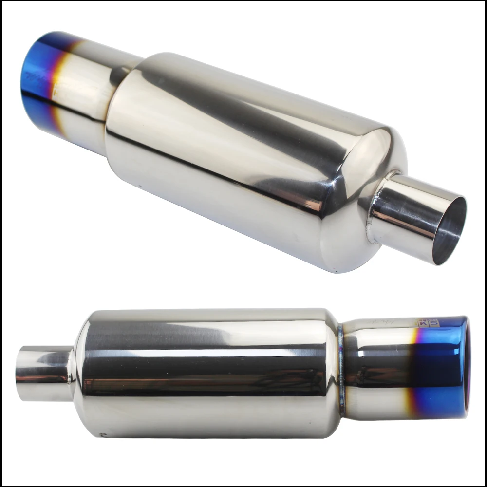 Car motorbike Exhaust System exhaust pipe Muffler Tip Universal Stainless steel OD 51MM 57MM 63MM outlet 89mm Silencer tail pipe