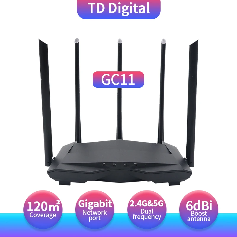 Imagem -05 - Roteador sem Fio Ac1200 Wifi Tenda com 2.4g 5.0g Antena de Alto Ganho Cobertura em Casa Roteador sem Fio de Banda Dupla Controle de Aplicativo