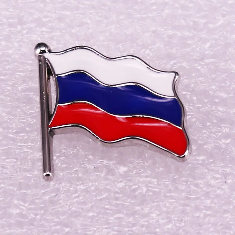 Interesting Russian Flag Cartoon Brooch Metal Enamel Lapel Badge Collect Denim Jacket Backpack Pin Given Friends And Fans Gifts