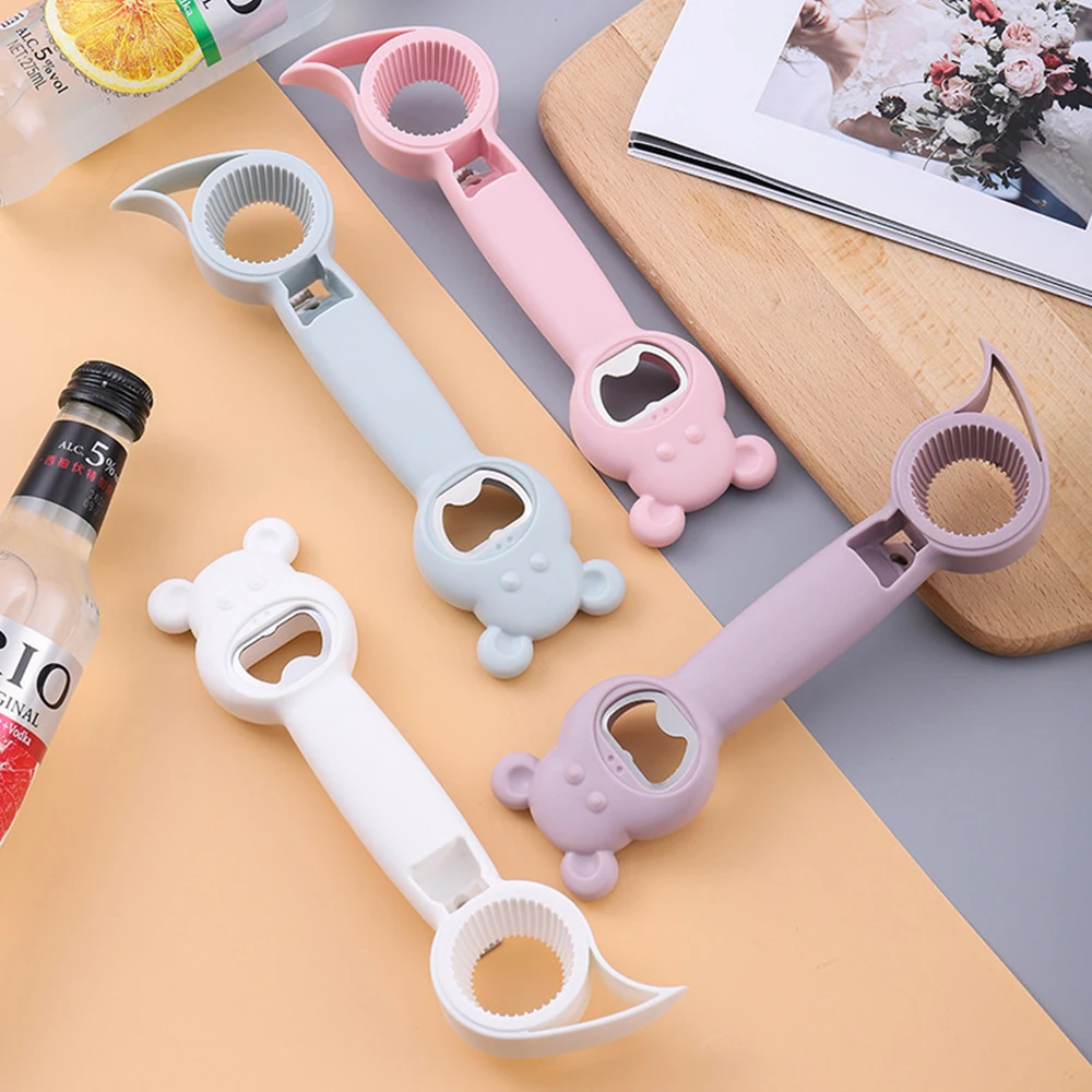 Abrebotellas De Cerveza multifuncional 4 en 1, Destapador De Cerveza para Mujer, abridor De latas sin tapa, Gadget De cocina, accesorios De herramientas De Bar, nuevo