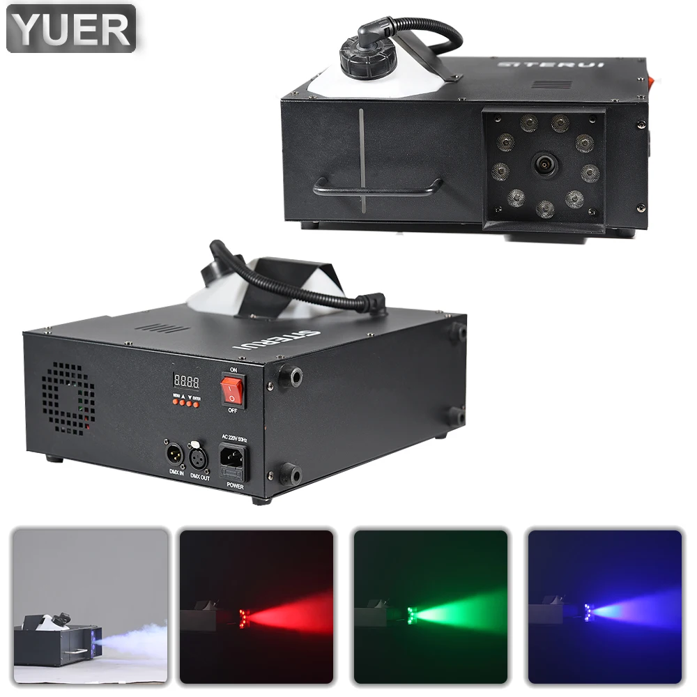 1500W 9X3W LED RGB 3IN1 Fog Machine LCD-2 Stage Effects Smoke Machine For DJ Disco Wedding Dance Floor Bar Nightclub Music Party