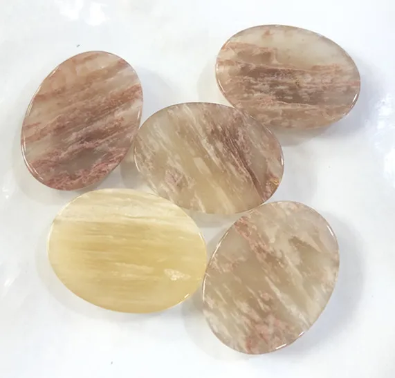 Natural Coral Fossil Gem Stone Cabochon 30x40mm Oval Semi Stone Cabochon 2pcs/lot Stone Pendant Face Wholesale Loose Bead