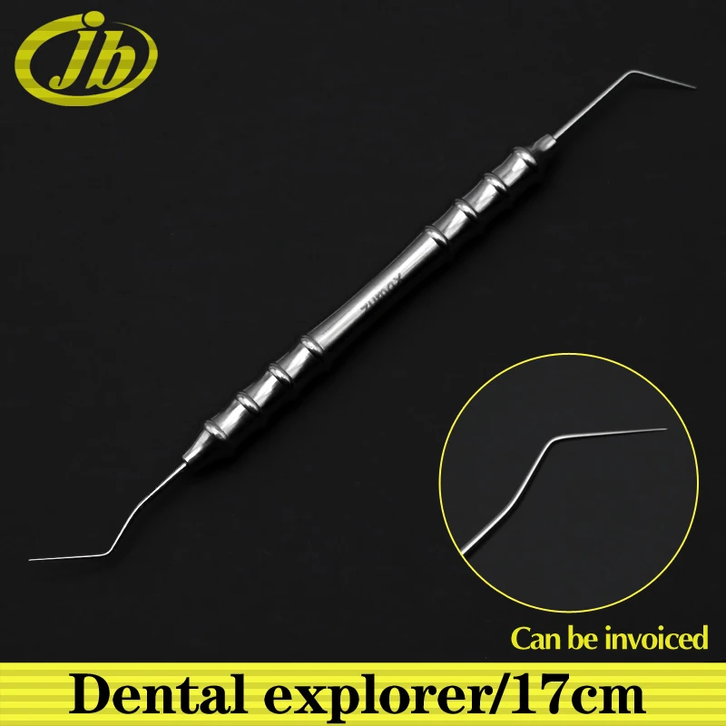 Dental instrument 17cm stainless steel double-end dental explorer surgical operating instrument sharp head