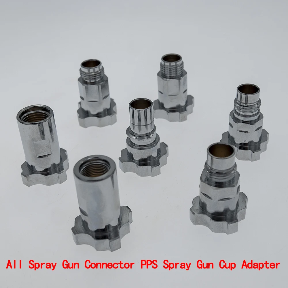 Imagem -02 - Todos os Cobre Pistola de Pulverizador Conector Pps Adaptador Pistola Copo Adaptador para Pistola de Pulverização Descartável Copo de Medição