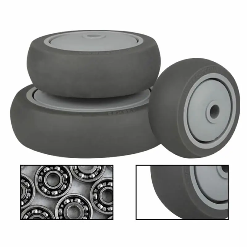 Replacement caster TPR wheels,with bearings,,3/4/5 inch,Quiet Protect the ground,wear resistance, trolley, shelf wheels