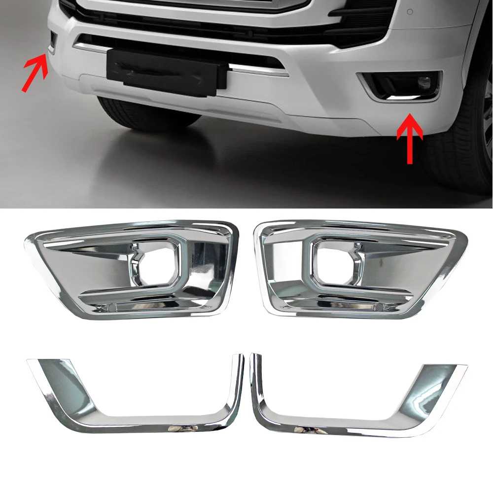 

Chrome Front Fog Lamp Cover For Toyota Land Cruiser 300 FJ300 LC300 VXR GXR 2022 Accessories