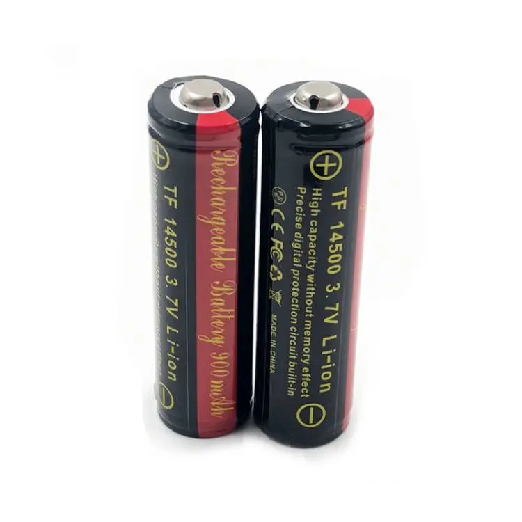 18pcs/lot TrustFire AA 14500 3.7V 900mAh Colorful Battery Rechargeable Lithium Torches Batteries Cell with PCB Protection Board