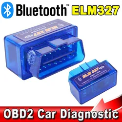 Escáner de código de coche para varias marcas, V2.1, V1.5, OBD2/OBDII, Super MINI ELM327, Versión Bluetooth 2,1, codificador de Error, Torque Android