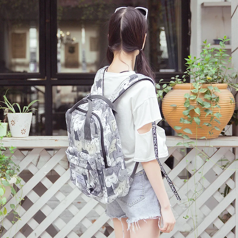 New Female Fashion Lady High Capacity Waterproof College Backpack Trendy Women Laptop School Bags Cute Girl Travel Book Bag Cool