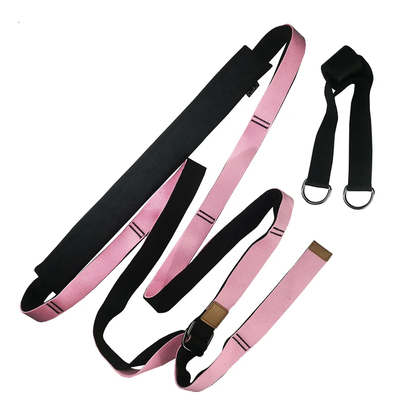 Adjustable Yoga Dance Stretch Strap D-Ring Belt Soft Lower Waist Trainer Leg One Word Horse Flexibility Physical Resistance Rope