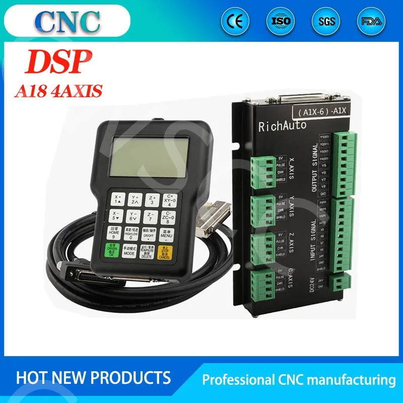 

CNC 3-axis 4-axis controller RichAuto genuine DSP A11E A18 English version CNC engraving machine motion control system