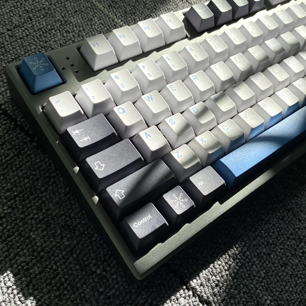 GMK-KEY Bắc Cực Keycap Bộ Anh Đào Hồ Sơ Keycaps Pbt Cho MX Tắc Dz60 Gk61Sk61 Anime Nhuộm Phụ Nắp Phím 137 Phím whit 7u Phím Cách